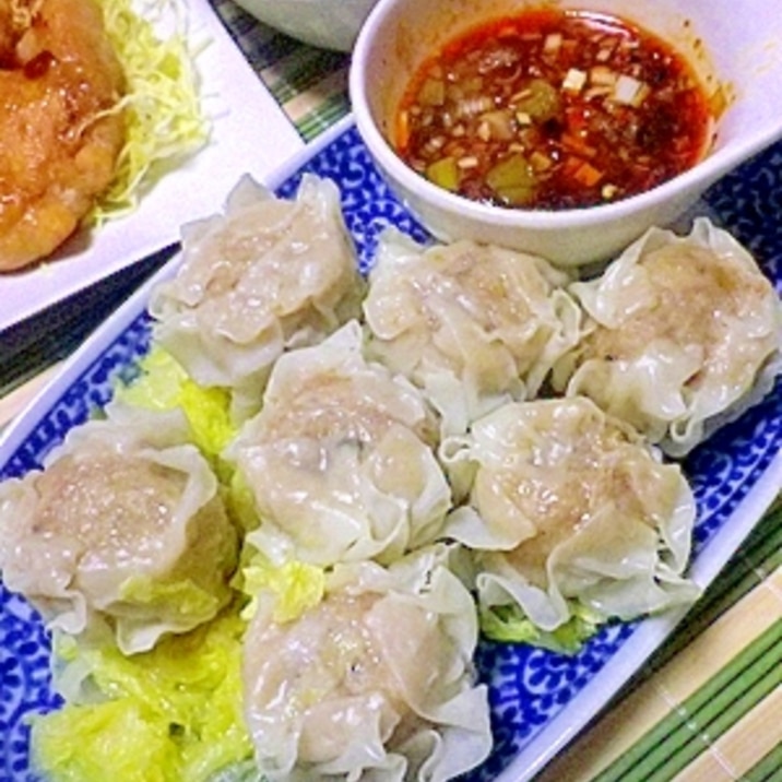 焼売、蒸篭なしでもこうやれば超おいしいよ、蒸し!